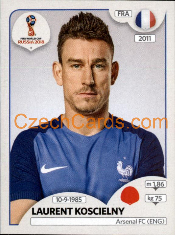 Laurent Koscielny 2018 Panini World Cup Russia Black #200