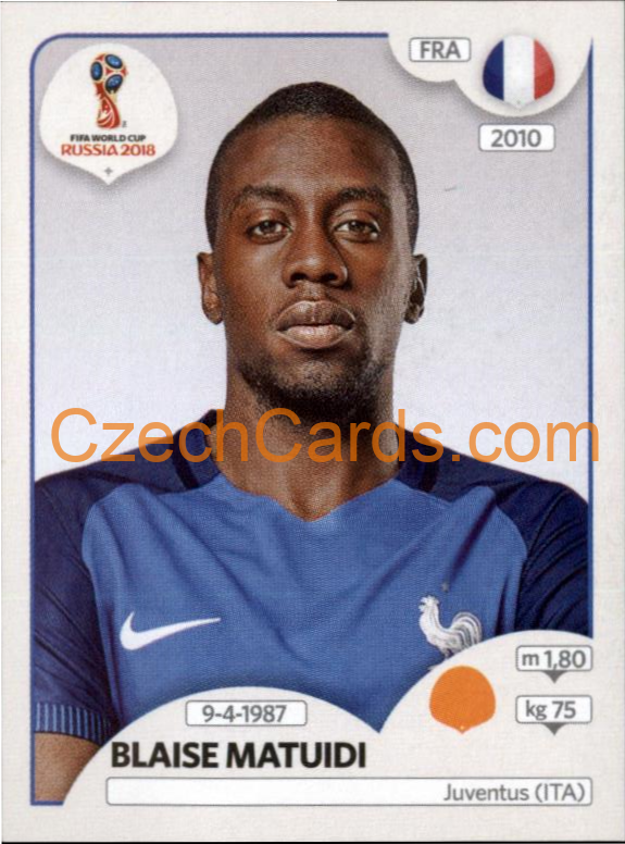 Blaise Matuidi 2018 Panini World Cup Russia Black #201