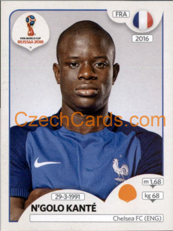 N'Golo Kanté 2018 Panini World Cup Russia Black #202