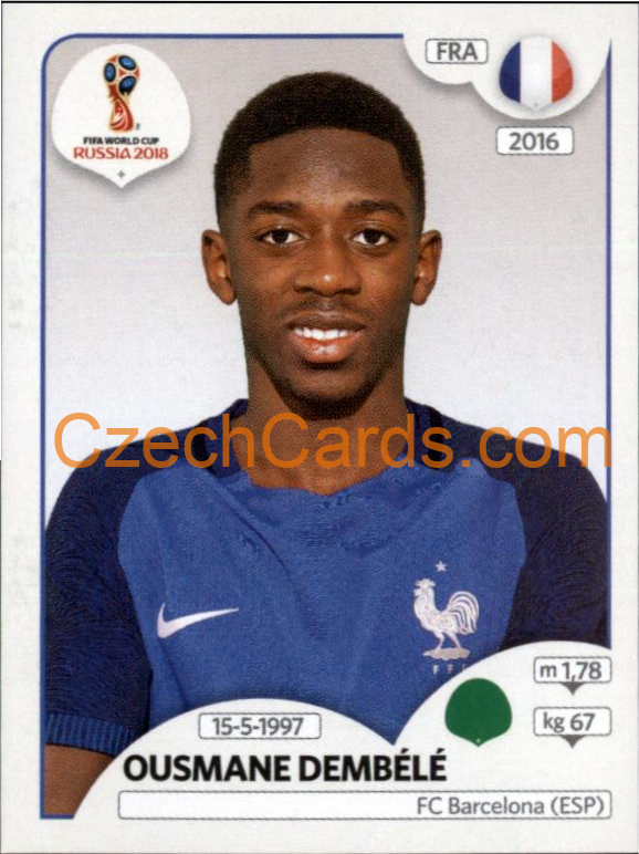 Ousmane Dembélé 2018 Panini World Cup Russia Black #210