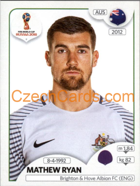 Mathew Ryan 2018 Panini World Cup Russia Black #214
