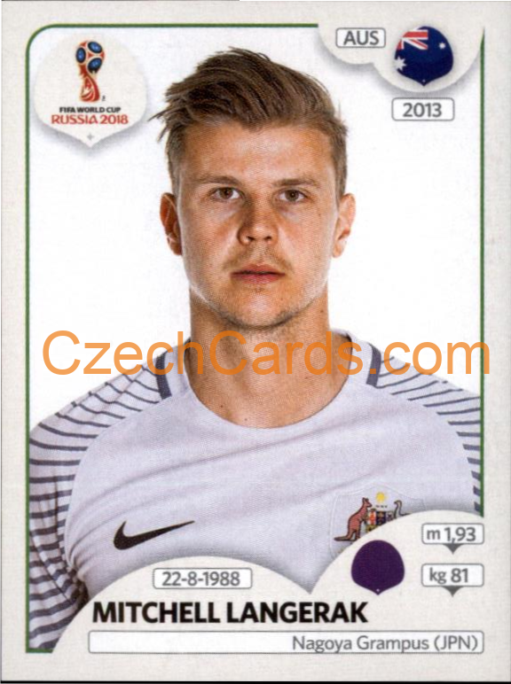 Mitchell Langerak 2018 Panini World Cup Russia Black #215