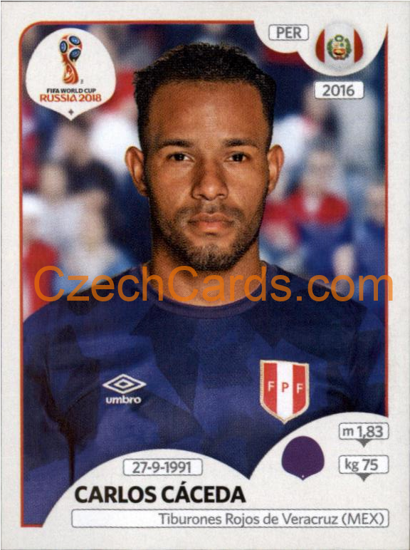 Carlos Cáceda 2018 Panini World Cup Russia Black #235
