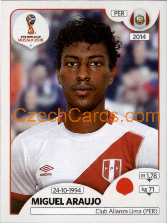 Miguel Araujo 2018 Panini World Cup Russia Black #241