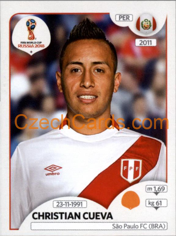 Christian Cueva 2018 Panini World Cup Russia Black #242