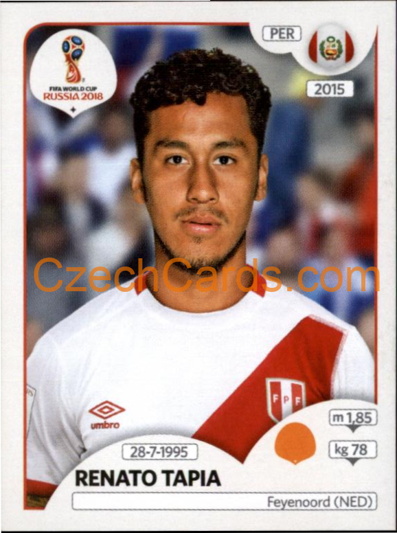 Renato Tapia 2018 Panini World Cup Russia Black #243