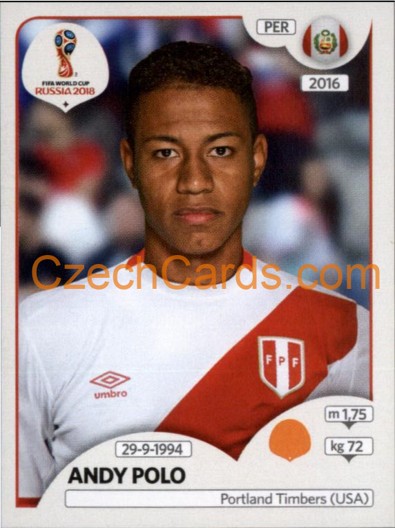 Andy Polo 2018 Panini World Cup Russia Black #244