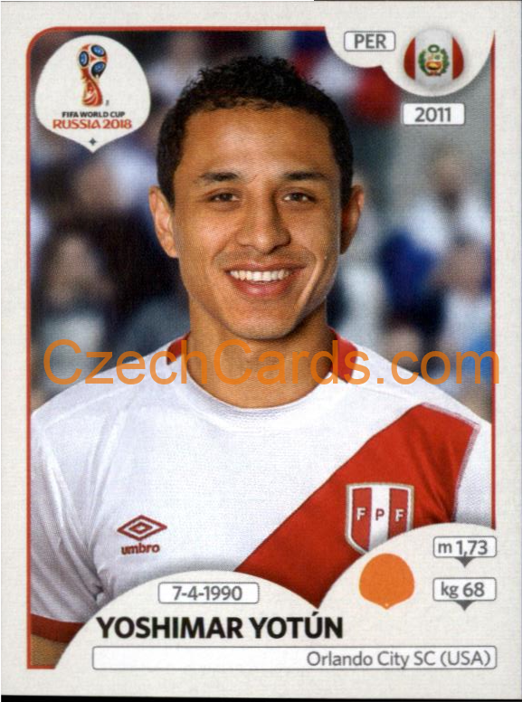 Yoshimar Yotún 2018 Panini World Cup Russia Black #245