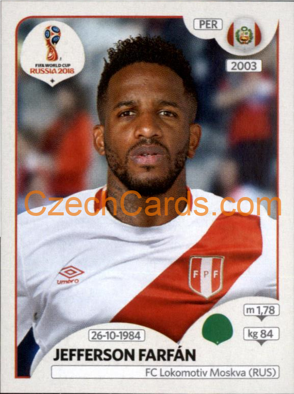 Jefferson Farfán 2018 Panini World Cup Russia Black #249