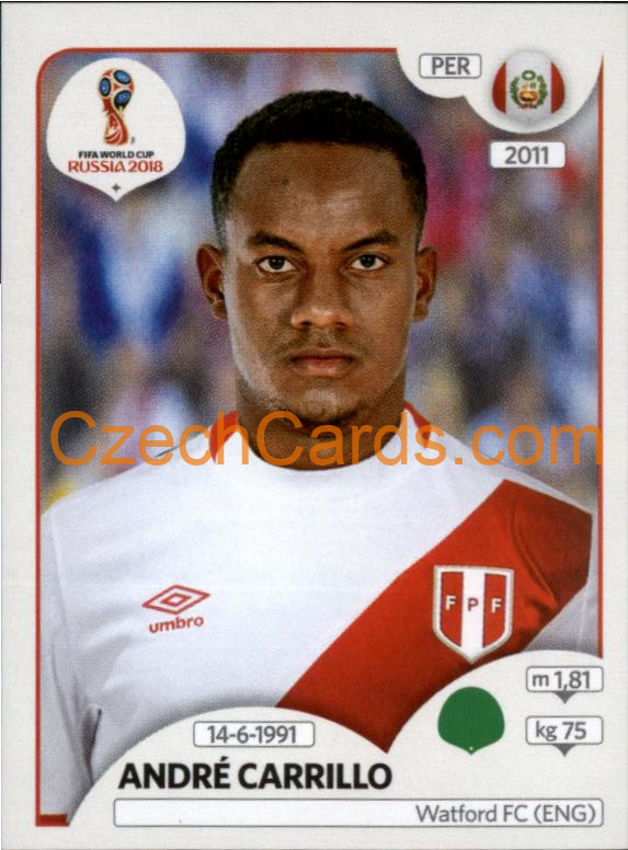 André Carrillo 2018 Panini World Cup Russia Black #251
