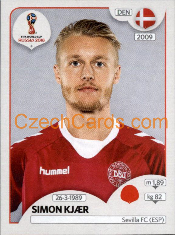 Simon Kjaer 2018 Panini World Cup Russia Black #256