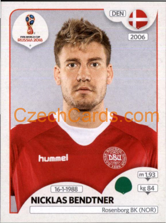 Nicklas Bendtner 2018 Panini World Cup Russia Black #268