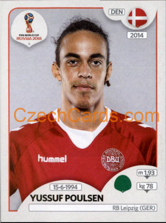 Yussuf Poulsen 2018 Panini World Cup Russia Black #270