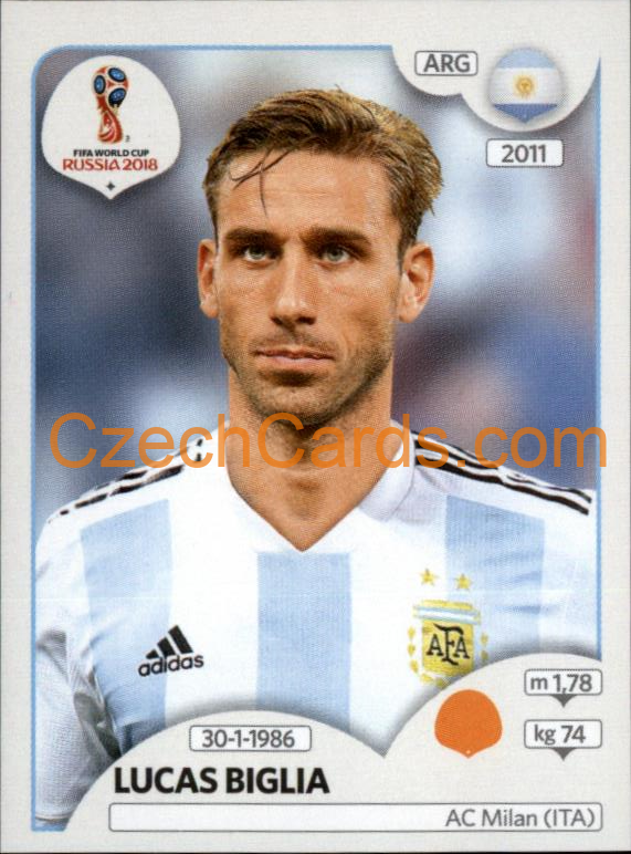 Lucas Biglia 2018 Panini World Cup Russia Black #281