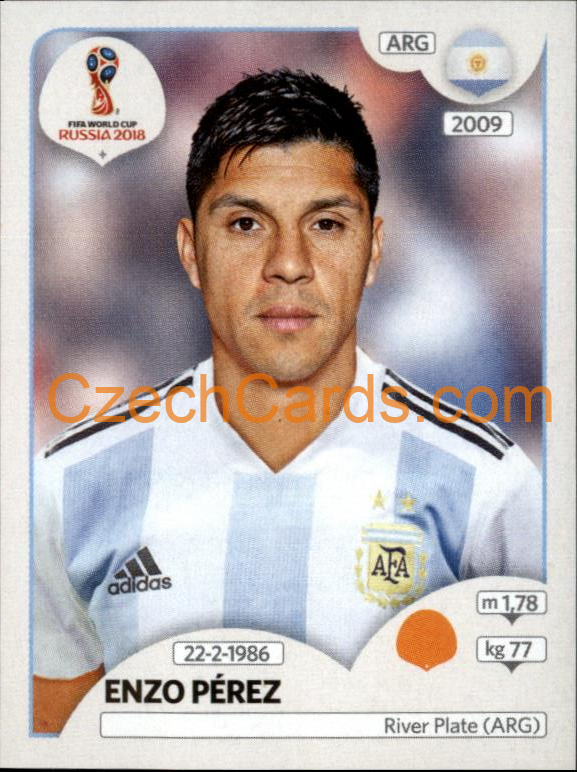 Enzo Pérez 2018 Panini World Cup Russia Black #282