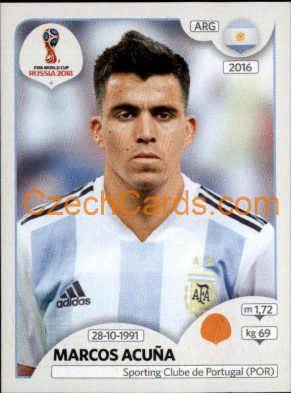 Marcos Acuña 2018 Panini World Cup Russia Black #284