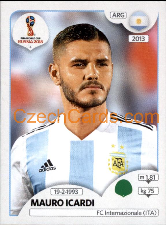 Mauro Icardi 2018 Panini World Cup Russia Black #287