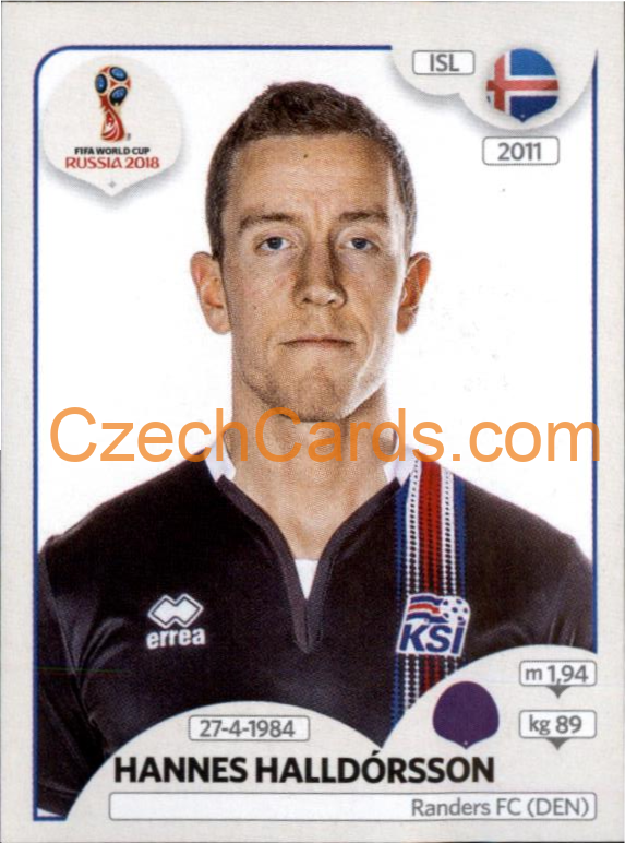 Hannes Halldórsson 2018 Panini World Cup Russia Black #294