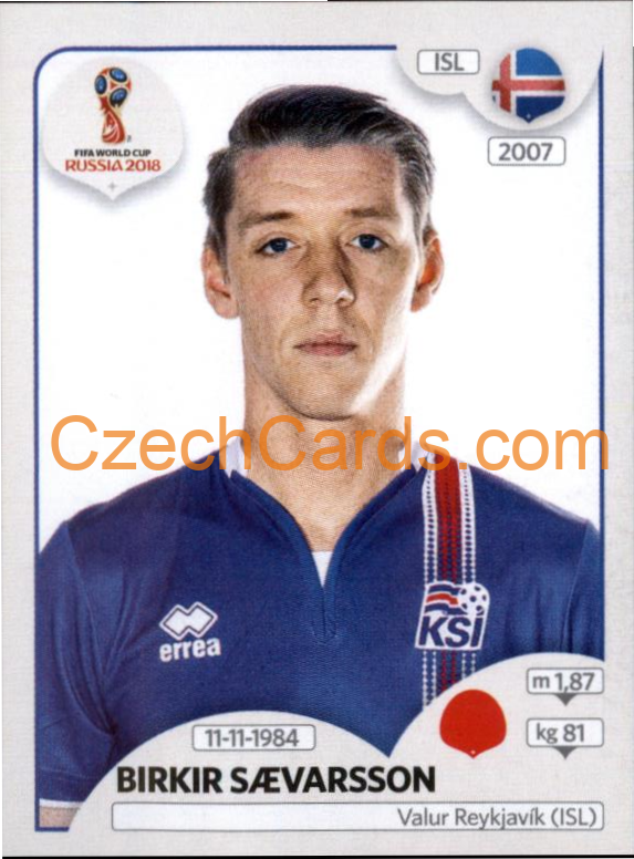 Birkir Sævarsson 2018 Panini World Cup Russia Black #295