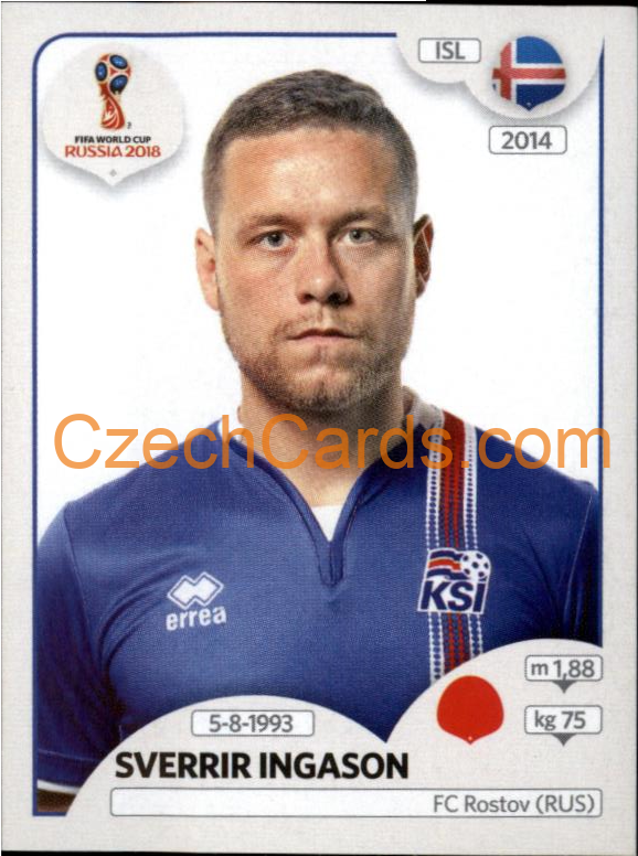 Sverrir Ingason 2018 Panini World Cup Russia Black #299