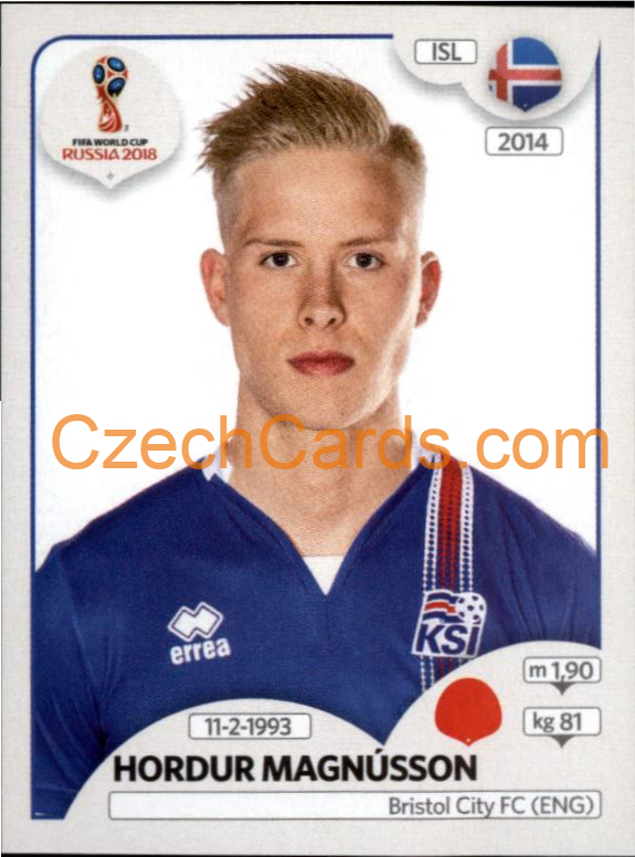 Hordur Magnússon 2018 Panini World Cup Russia Black #300