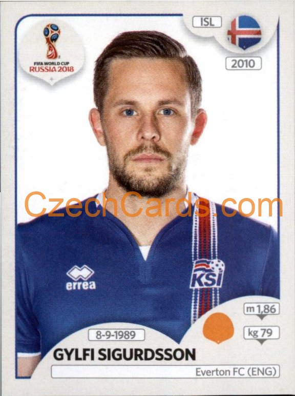 Gylfi Sigurdsson 2018 Panini World Cup Russia Black #304