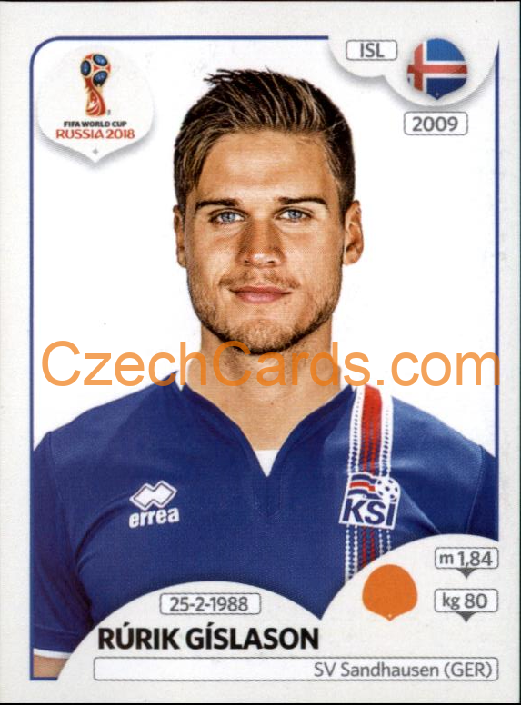 Rúrik Gislason 2018 Panini World Cup Russia Black #306