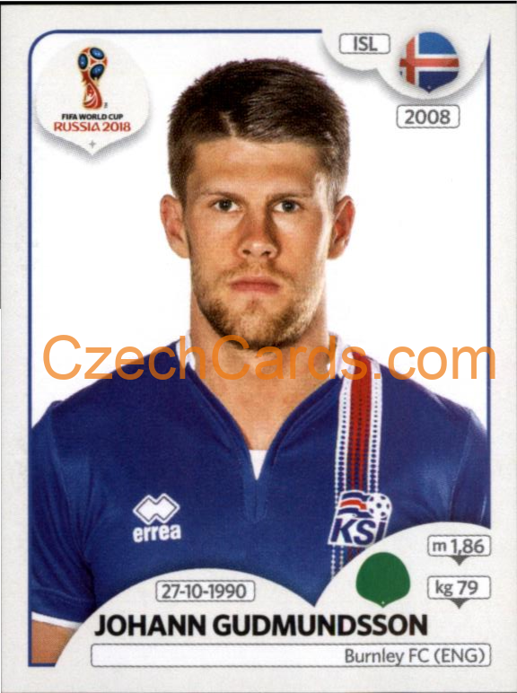 Johann Gudmundsson 2018 Panini World Cup Russia Black #307