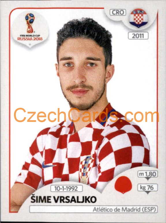 Šime Vrsaljko 2018 Panini World Cup Russia Black #315