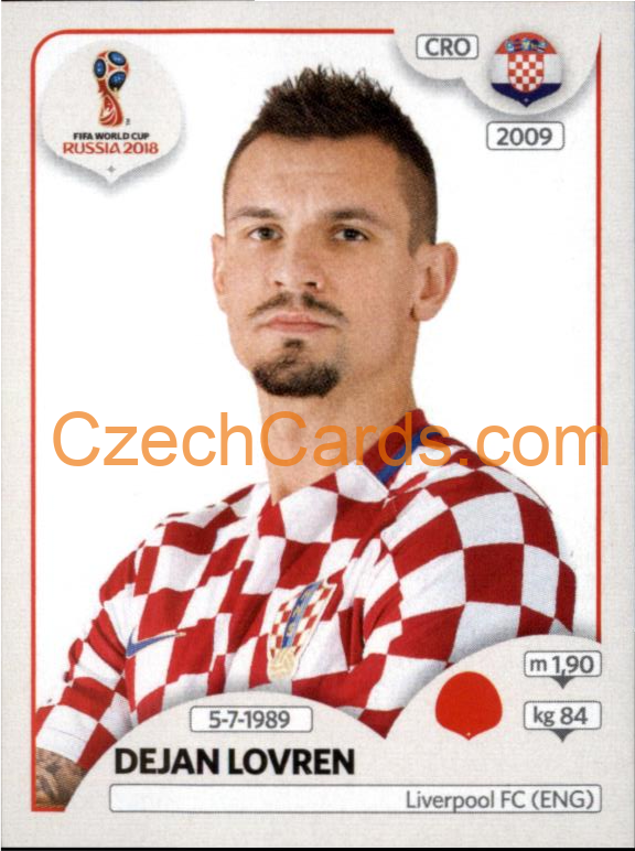 Dejan Lovren 2018 Panini World Cup Russia Black #317