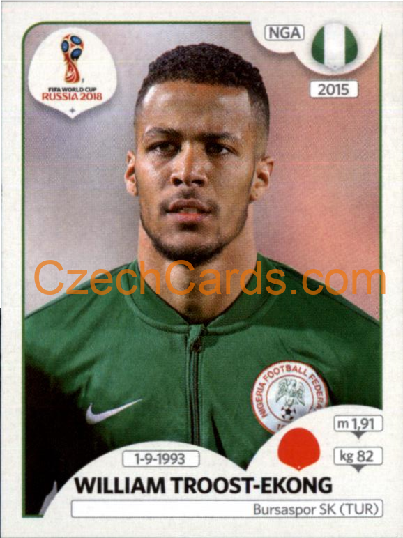 William Troost-Ekong 2018 Panini World Cup Russia  Black #337
