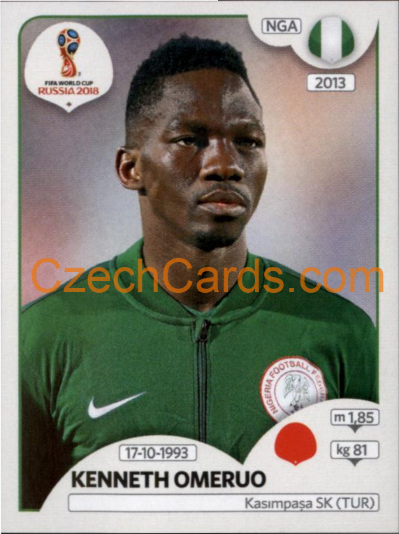 Kenneth Omeruo 2018 Panini World Cup Russia  Black #339