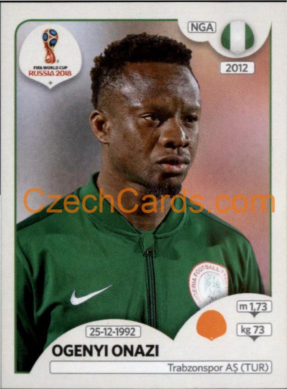Ogenyi Onazi 2018 Panini World Cup Russia  Black #342