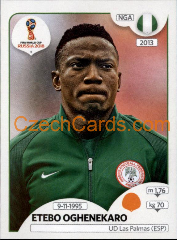 Etebo Oghenekaro 2018 Panini World Cup Russia  Black #343