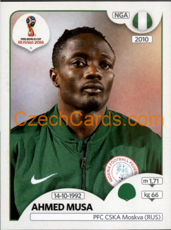 Ahmed Musa 2018 Panini World Cup Russia  Black #346