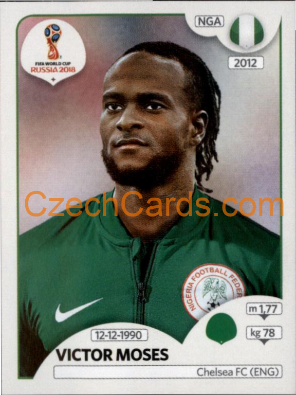 Victor Moses 2018 Panini World Cup Russia  Black #347