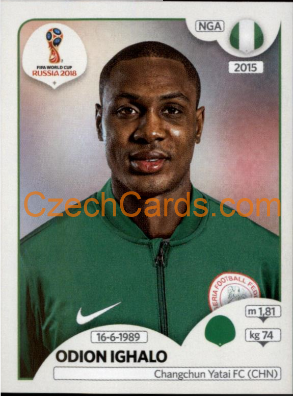 Odion Ighalo 2018 Panini World Cup Russia  Black #349