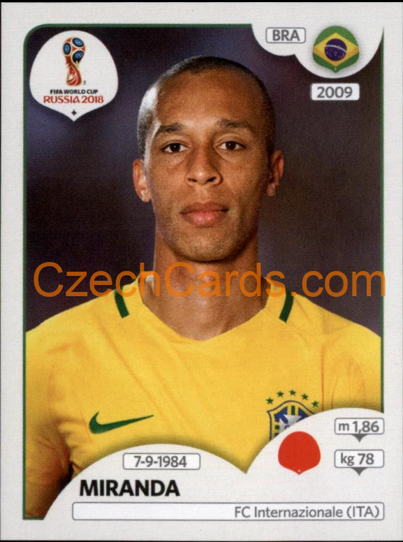 Miranda 2018 Panini World Cup Russia  Black #357