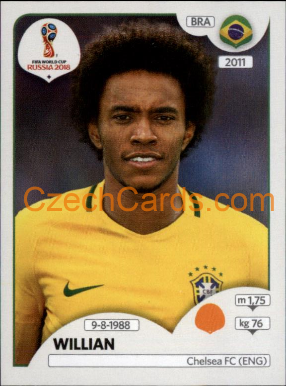 Willian 2018 Panini World Cup Russia  Black #361
