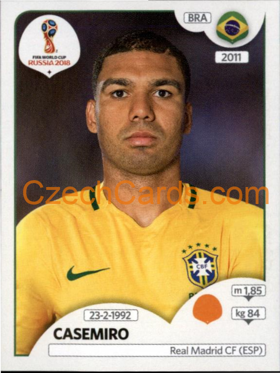 Casemiro 2018 Panini World Cup Russia  Black #364