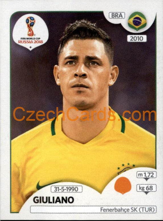 Giuliano 2018 Panini World Cup Russia  Black #366