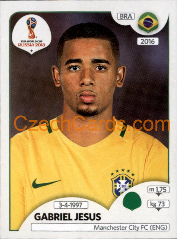 Gabriel Jesus 2018 Panini World Cup Russia  Black #370