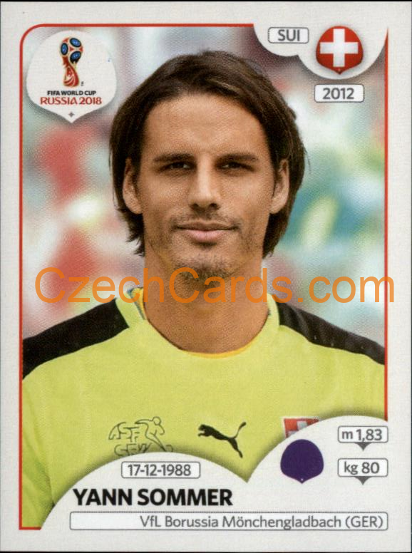 Yann Sommer 2018 Panini World Cup Russia  Black #374