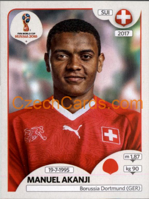 Manuel Akanji 2018 Panini World Cup Russia  Black #376