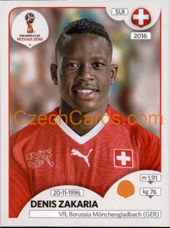 Denis Zakaria 2018 Panini World Cup Russia  Black #384