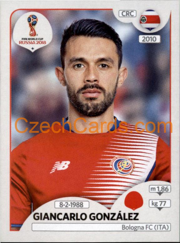 Giancarlo González 2018 Panini World Cup Russia  Black #395