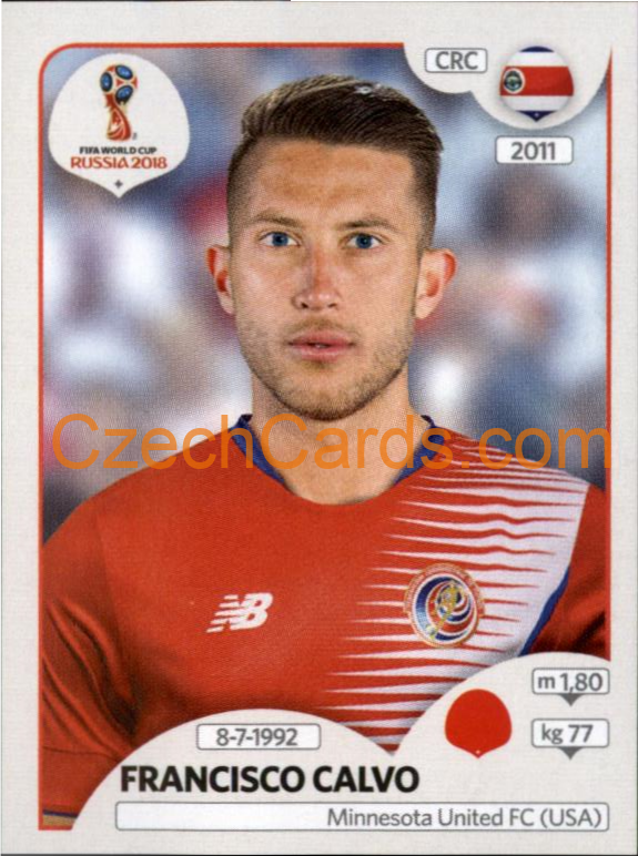 Francisco Calvo 2018 Panini World Cup Russia  Black #398