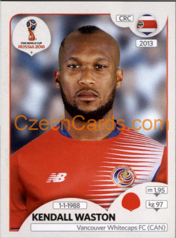 Kendall Waston 2018 Panini World Cup Russia  Black #399