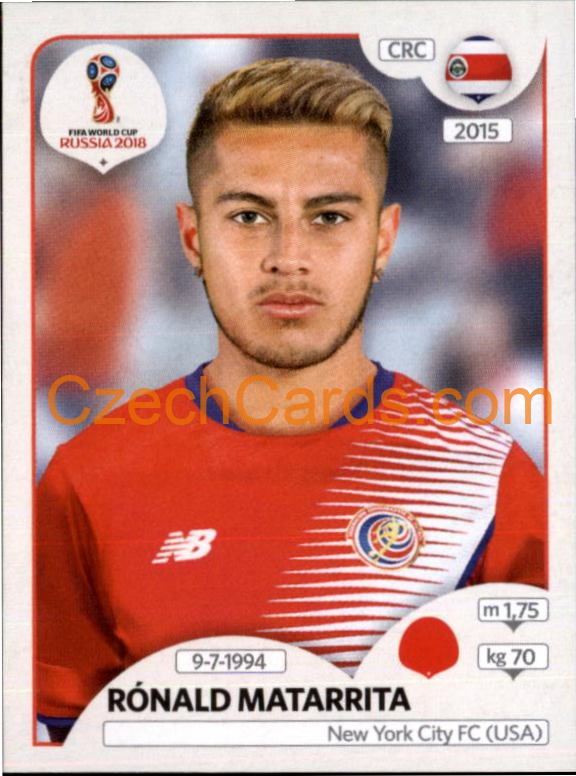 Rónald Matarrita 2018 Panini World Cup Russia  Black #400