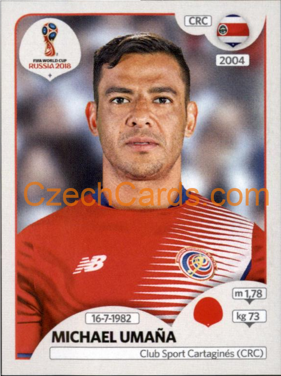 Michael Umaña 2018 Panini World Cup Russia  Black #401
